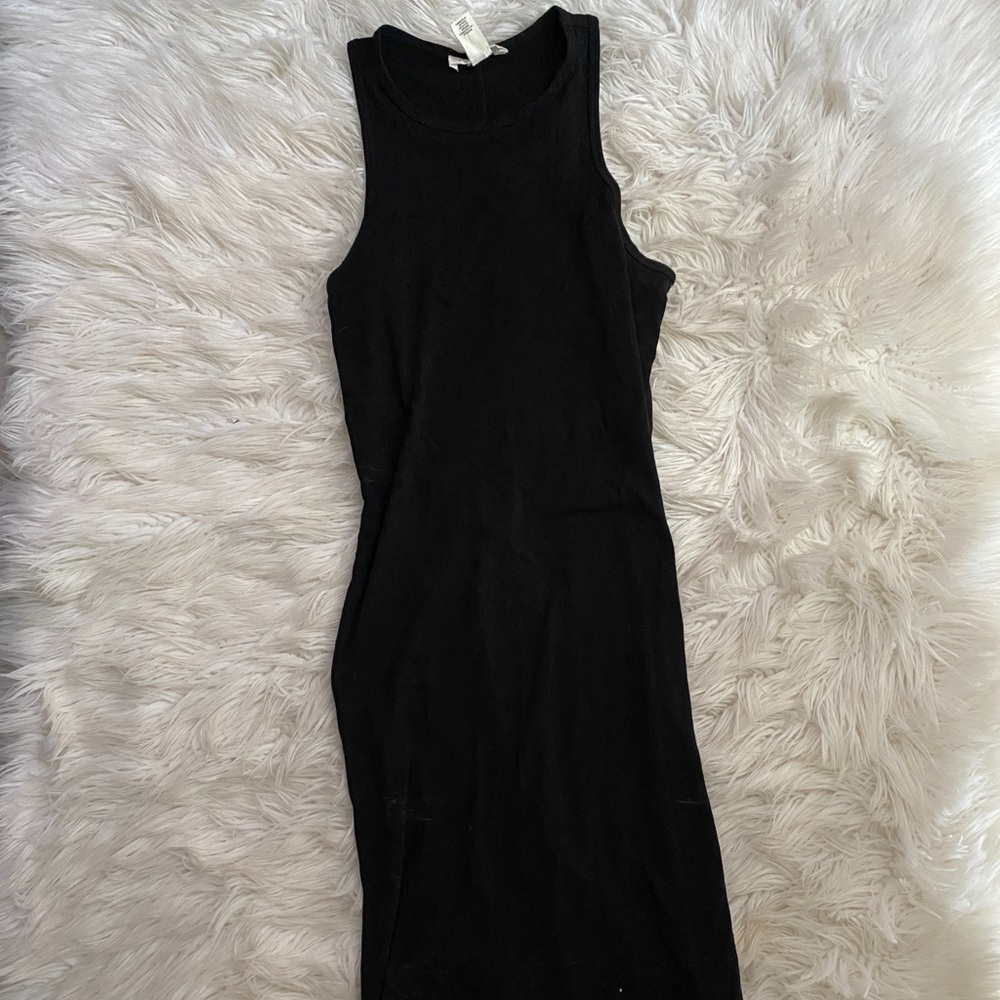 MIDI black racerback dress